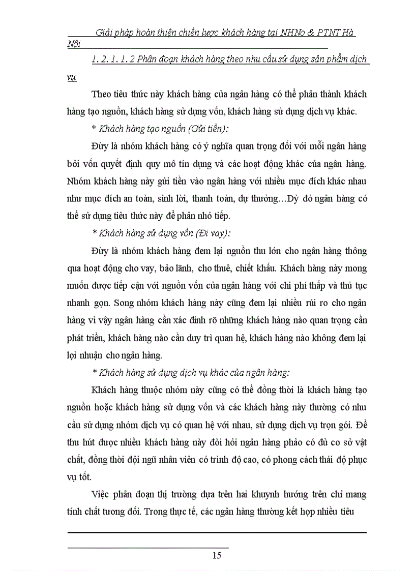 image for page Giải pháp hoàn thiện chiến lược khách hàng tại NHNo&PTNT Hà Nội