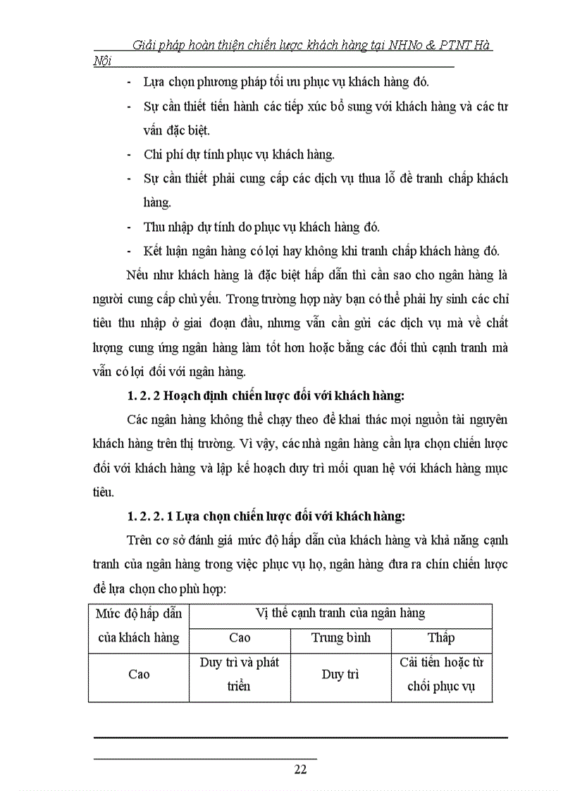 image for page Giải pháp hoàn thiện chiến lược khách hàng tại NHNo&PTNT Hà Nội