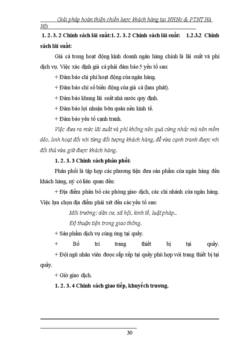 image for page Giải pháp hoàn thiện chiến lược khách hàng tại NHNo&PTNT Hà Nội