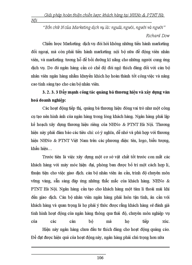 image for page Giải pháp hoàn thiện chiến lược khách hàng tại NHNo&PTNT Hà Nội