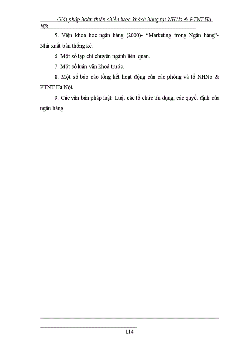 image for page Giải pháp hoàn thiện chiến lược khách hàng tại NHNo&PTNT Hà Nội