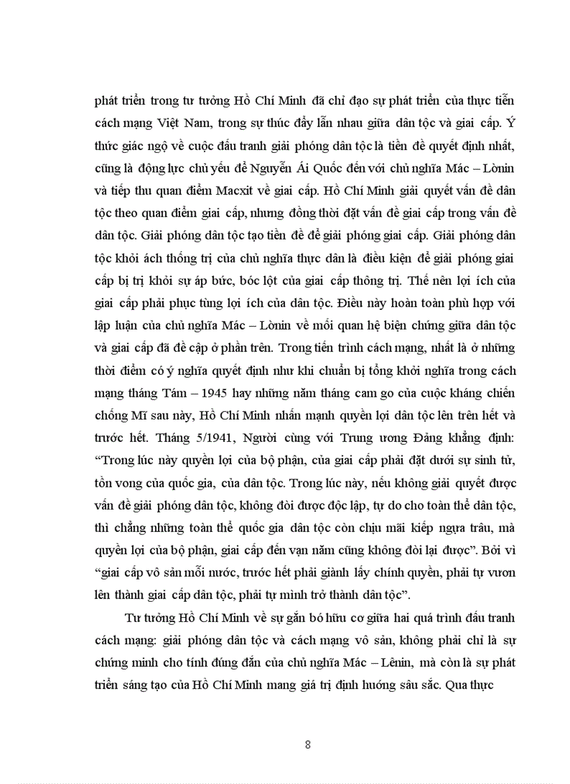 image for page Biện chứng giữa vấn đề dân tộc và vấn đề giai cấp trong tư tưởng Hồ Chí Minh?