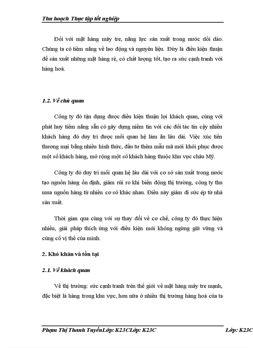 image for page Thực trạng hoạt động XK hàng mây tre và hiệu quả trong những năm gần đây.