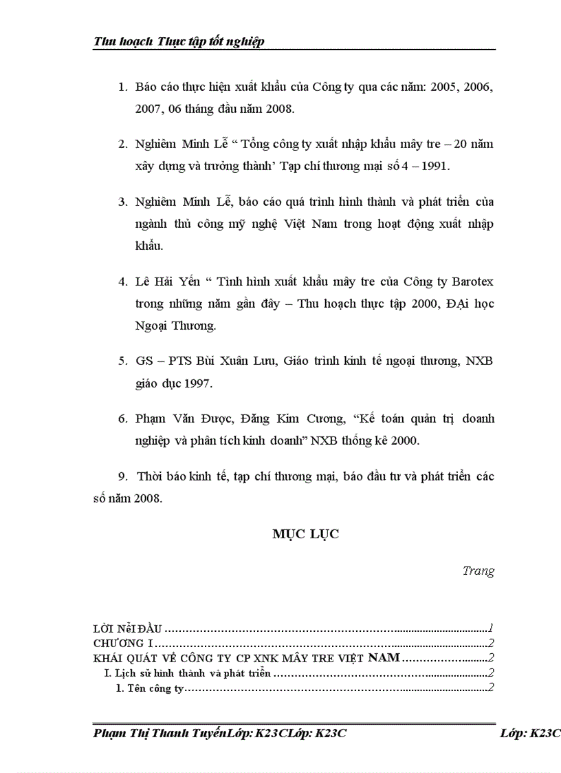 image for page Thực trạng hoạt động XK hàng mây tre và hiệu quả trong những năm gần đây.