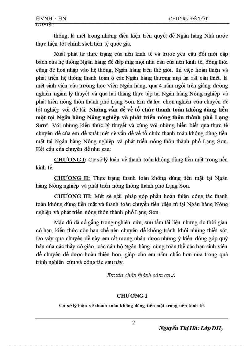 image for page Những vấn đề về tổ chức thanh toán không dùng tiền mặt tại Ngân hàng Nông nghiệp và phát triển nông thôn thành phố Lạng Sơn