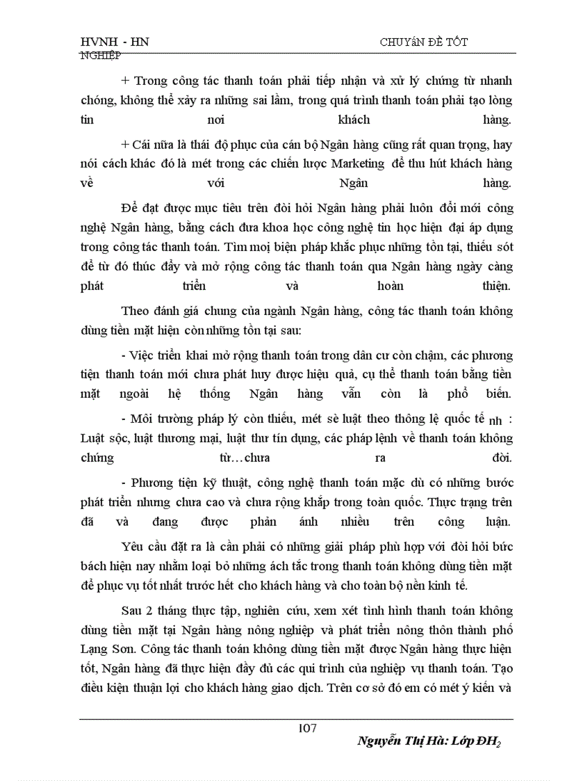 image for page Những vấn đề về tổ chức thanh toán không dùng tiền mặt tại Ngân hàng Nông nghiệp và phát triển nông thôn thành phố Lạng Sơn