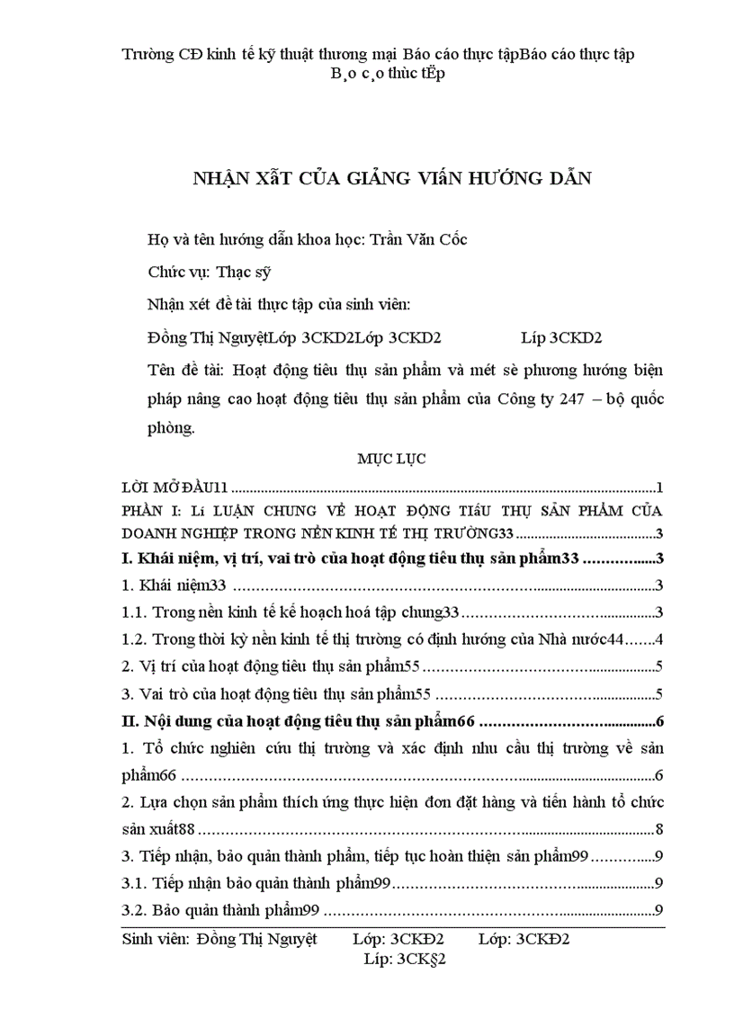 image for page Hoạt động tiêu thụ sản phẩm và một số phương hướng biện pháp nâng cao hoạt động tiêu thụ sản phẩm của Công ty 247 – Bộ quốc phòng