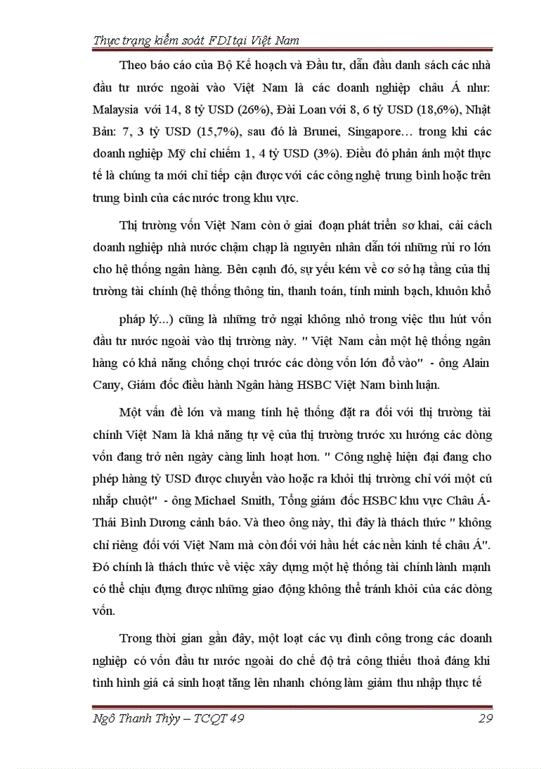 image for page Thực trạng kiểm soát nguồn vốn đầu tư trực tiếp nước ngoài tại Việt Nam