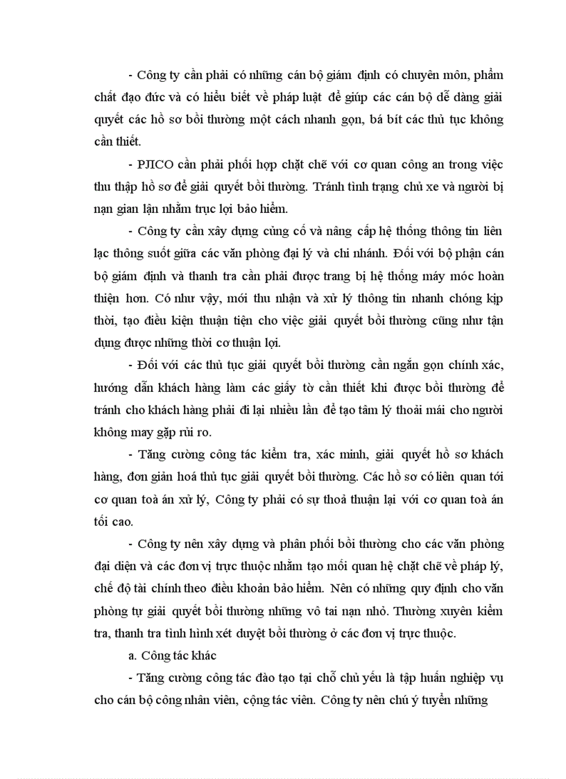 image for page Thực trạng và những giải pháp nhằm nâng cao tính bắt buộc trong nghiệp vụ BHTNDS của chủ xe cơ giới đối với người thứ ba tại công ty cổ phần bảo hiểm PJICO