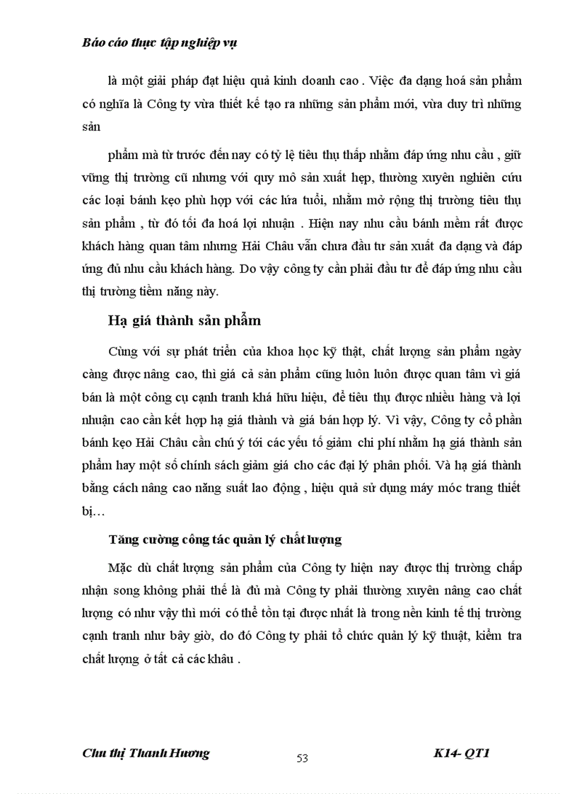 image for page Thực trang hiệu quả sản xuất kinh doanh của công ty cổ phần bánh kẹo hải châu