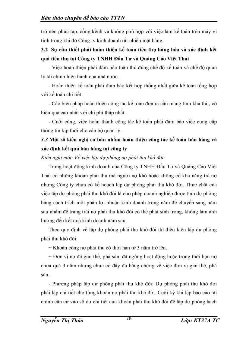 image for page Hoàn thiện kế toán Kế toán tiêu thụ và xác định kết quả tiêu thụ hàng hóa tại Công ty TNHH Đầu Tư và Quảng Cáo Việt Thái