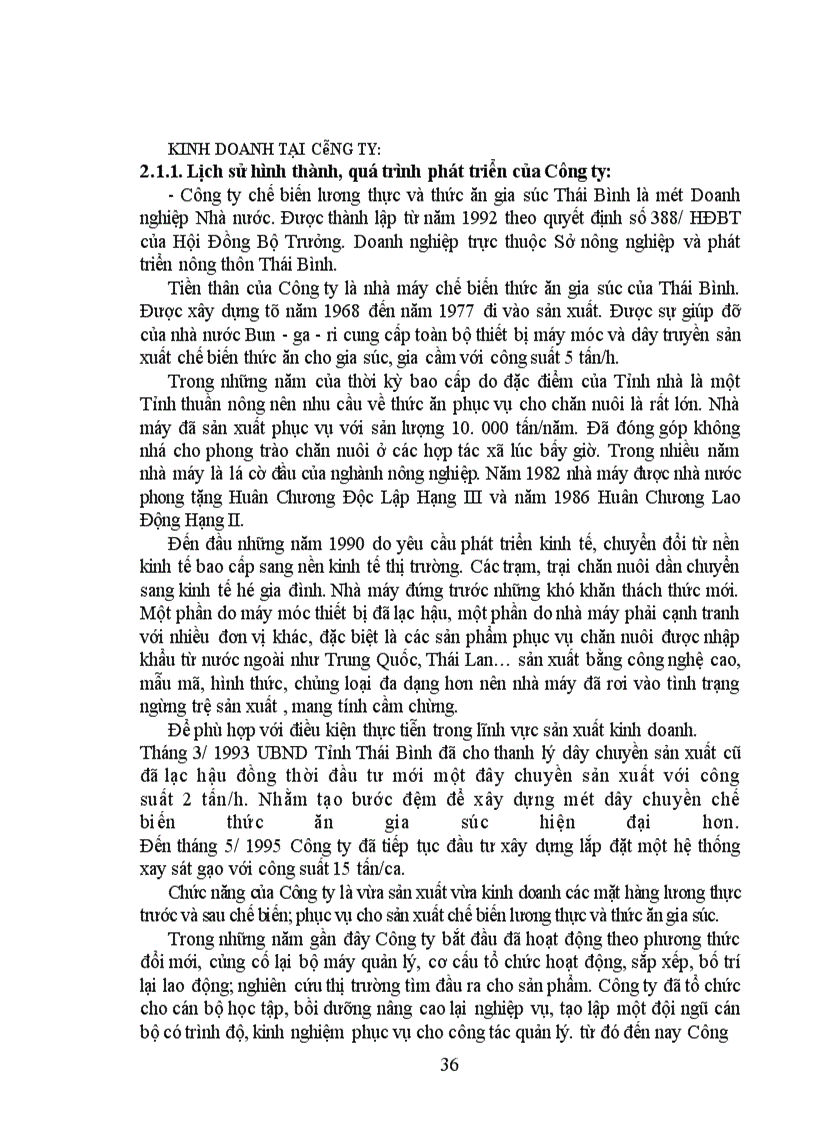 image for page Tổ chức công tác kế toán nguyên vật liệu tại Công Ty Chế Biến Lương Thực và Thức Ăn Chăn nuôi.