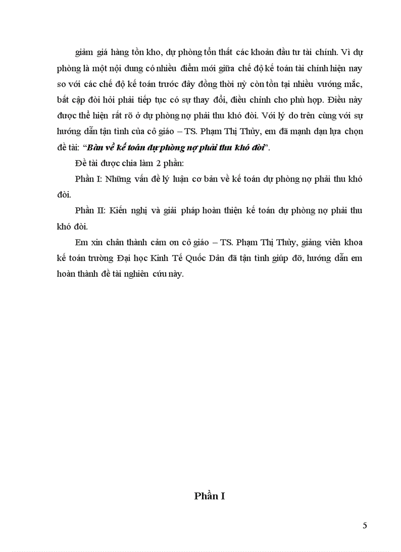 image for page Bàn về kế toán dự phòng nợ phải thu khó đòi