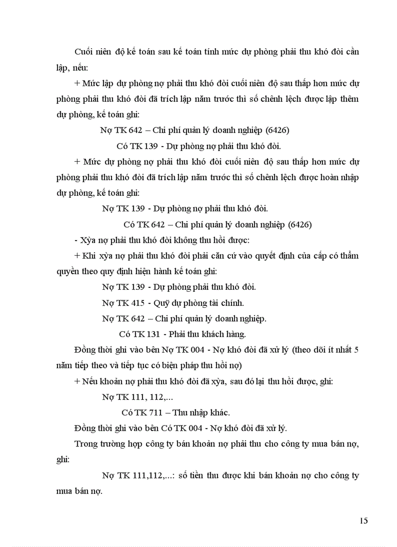 image for page Bàn về kế toán dự phòng nợ phải thu khó đòi