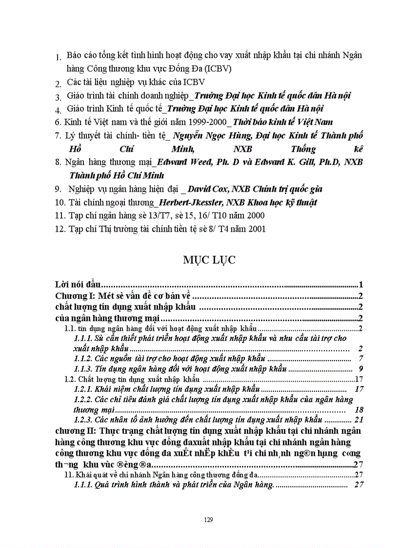 image for page Một số giải pháp nhằm nâng cao chất lượng tín dụng xuất nhập khẩu tại Chi nhánh Ngân hàng Công thương khu vực Đống Đa