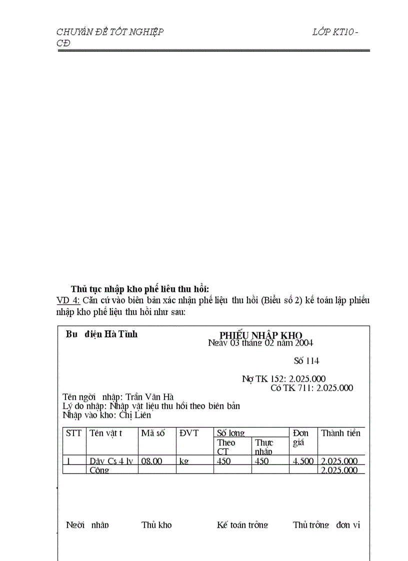 image for page Một số ý kiến nhận xét và đề xuất phương hướng nhằm hoàn thiện công tác kế toán Nguyên Liệu Vật Liệu tại Bưu Điện Tỉnh Hà Tĩnh