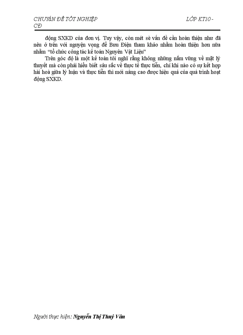 image for page Một số ý kiến nhận xét và đề xuất phương hướng nhằm hoàn thiện công tác kế toán Nguyên Liệu Vật Liệu tại Bưu Điện Tỉnh Hà Tĩnh