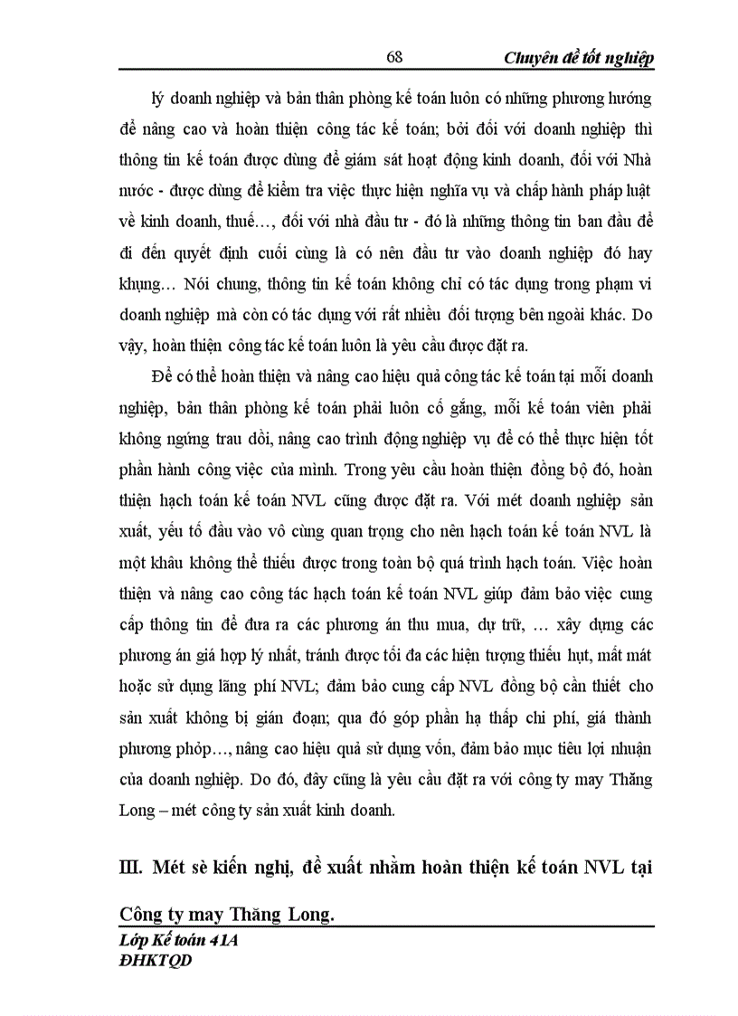 image for page Hoàn thiện công tác kế toán nguyên vật liệu ở Công ty may Thăng Long