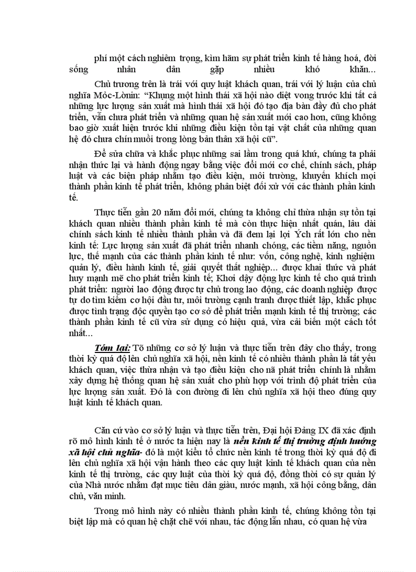 image for page Cơ sở lý luận và thực tiễn tồn tại nền kinh tế nhiều thành phần trong thời kỳ quá độ lên chủ nghĩa xã hội ở Việt Nam và nhận thức mới về vai trò chủ đạo của thành phần kinh tế nhà nước Người thực hiện