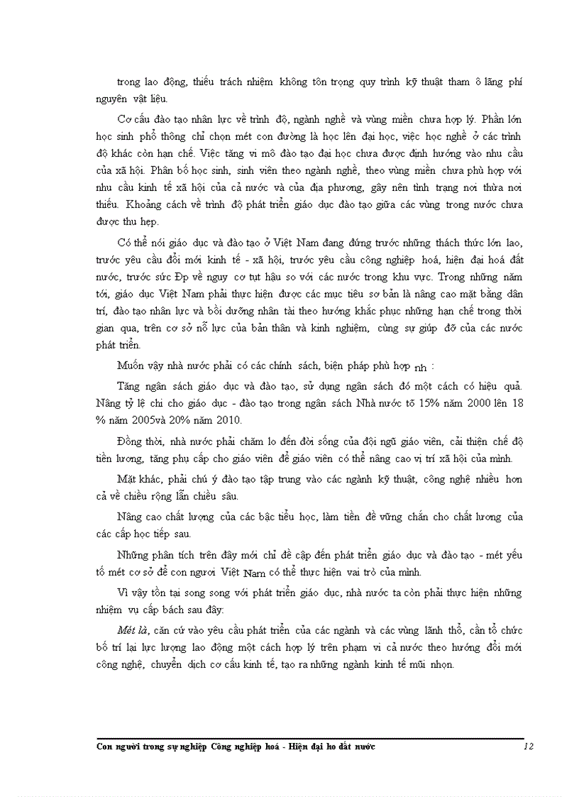 image for page Con người trong sự nghiệp Công nghiệp hoá - Hiện đại hóa dất nước