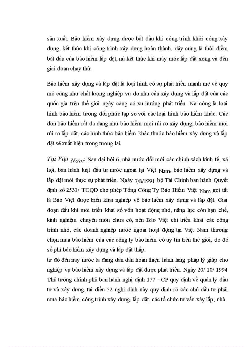 image for page Công tác giám định và giải quyết bồi thường nghiệp vụ bảo hiểm xây dựng và lắp đặt tại Bảo Việt Hà Nội