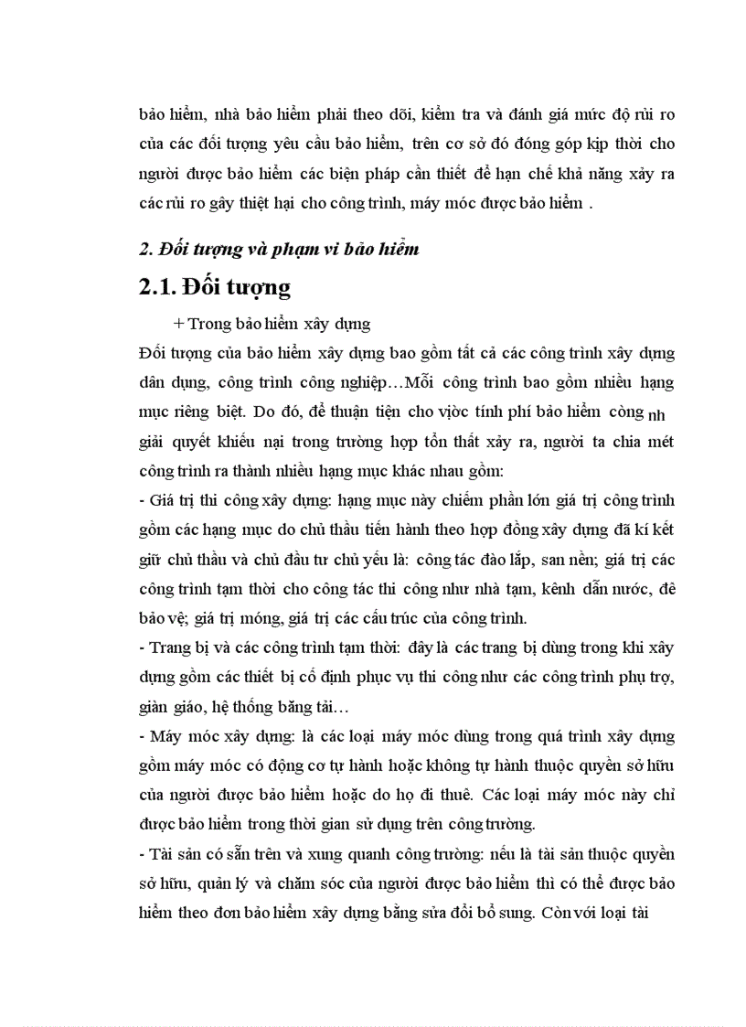 image for page Công tác giám định và giải quyết bồi thường nghiệp vụ bảo hiểm xây dựng và lắp đặt tại Bảo Việt Hà Nội