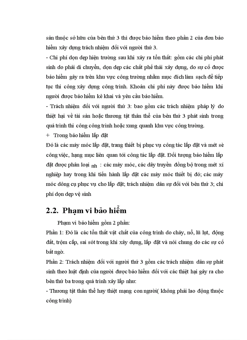 image for page Công tác giám định và giải quyết bồi thường nghiệp vụ bảo hiểm xây dựng và lắp đặt tại Bảo Việt Hà Nội