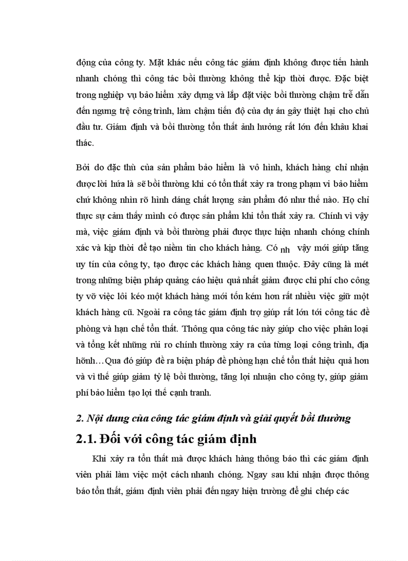 image for page Công tác giám định và giải quyết bồi thường nghiệp vụ bảo hiểm xây dựng và lắp đặt tại Bảo Việt Hà Nội