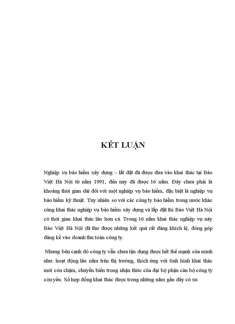 image for page Công tác giám định và giải quyết bồi thường nghiệp vụ bảo hiểm xây dựng và lắp đặt tại Bảo Việt Hà Nội