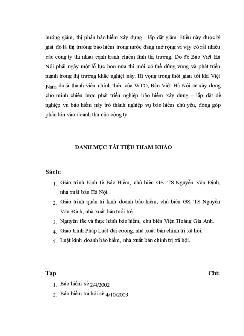 image for page Công tác giám định và giải quyết bồi thường nghiệp vụ bảo hiểm xây dựng và lắp đặt tại Bảo Việt Hà Nội