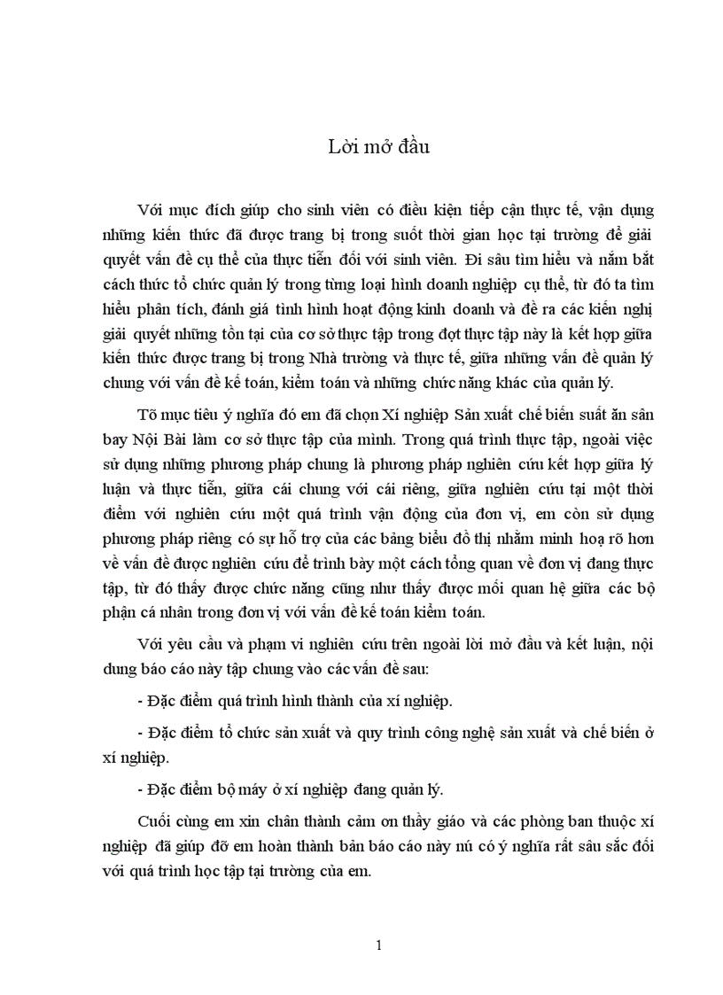 image for page Báo cáo thực tập tại Xí nghiệp Sản xuất chế biến suất ăn sân bay Nội Bài