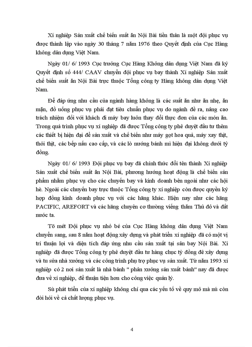 image for page Báo cáo thực tập tại Xí nghiệp Sản xuất chế biến suất ăn sân bay Nội Bài