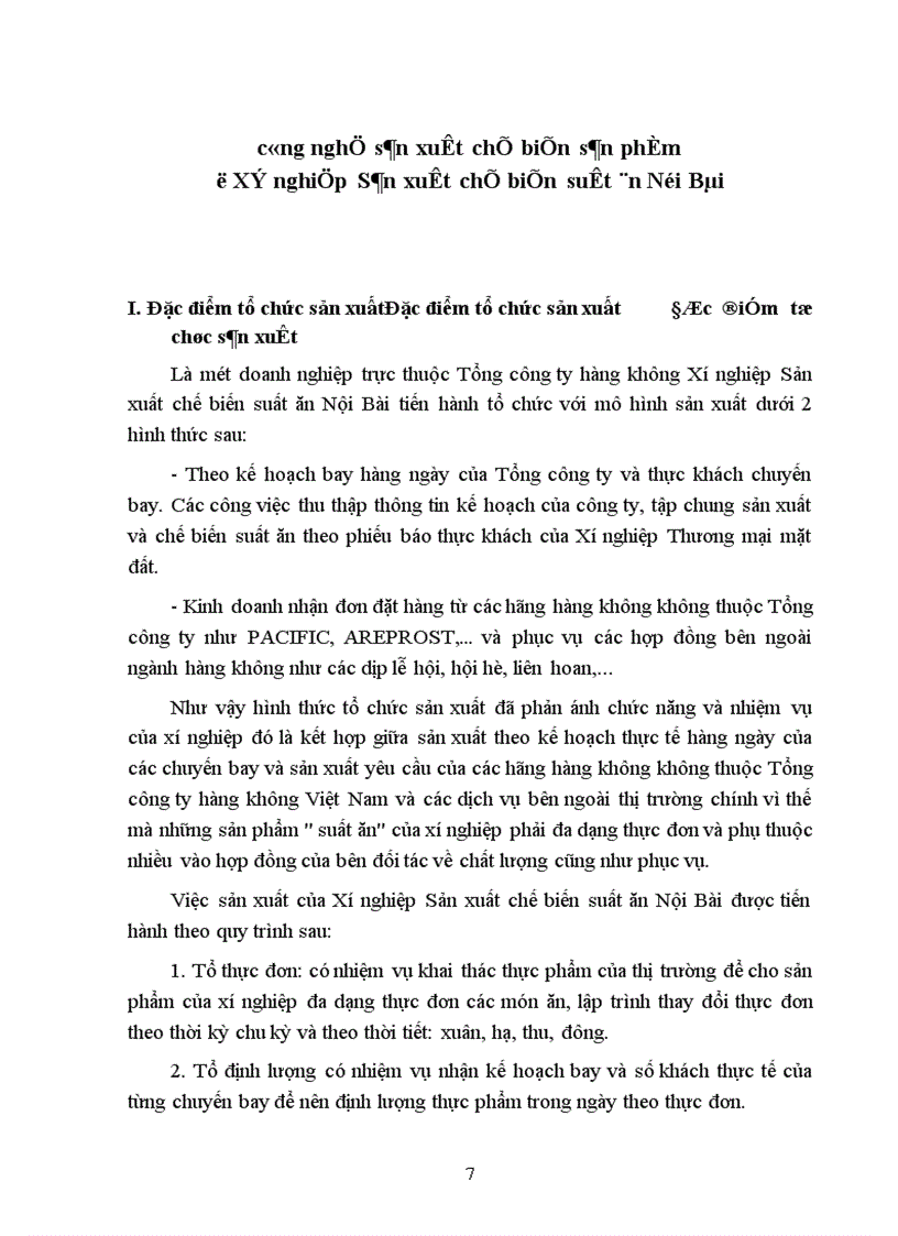 image for page Báo cáo thực tập tại Xí nghiệp Sản xuất chế biến suất ăn sân bay Nội Bài