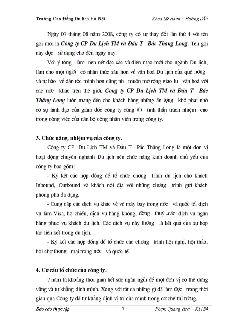 image for page Công Ty CP Du Lịch TM và Đầu Tư Bắc Thăng Long