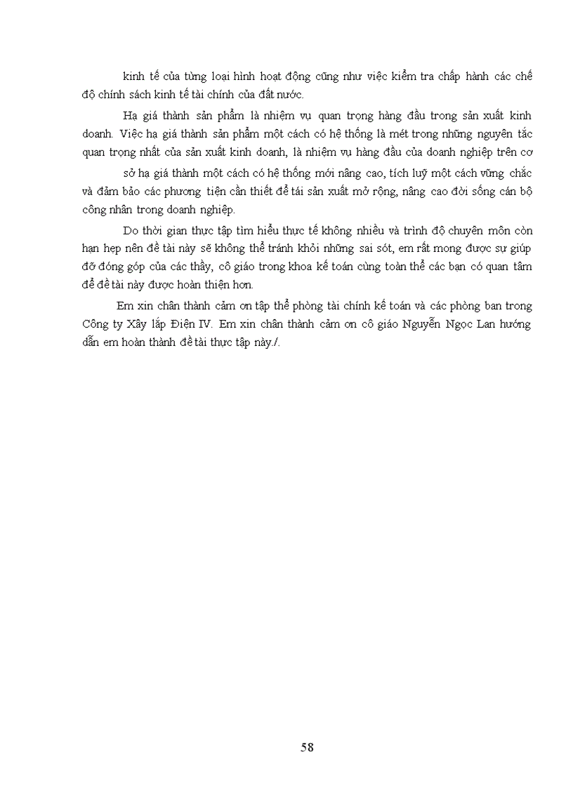 image for page Kế toán và tập hợp chi phí sản xuất và tính giá thành tại Công ty Xây lắp Điện IV