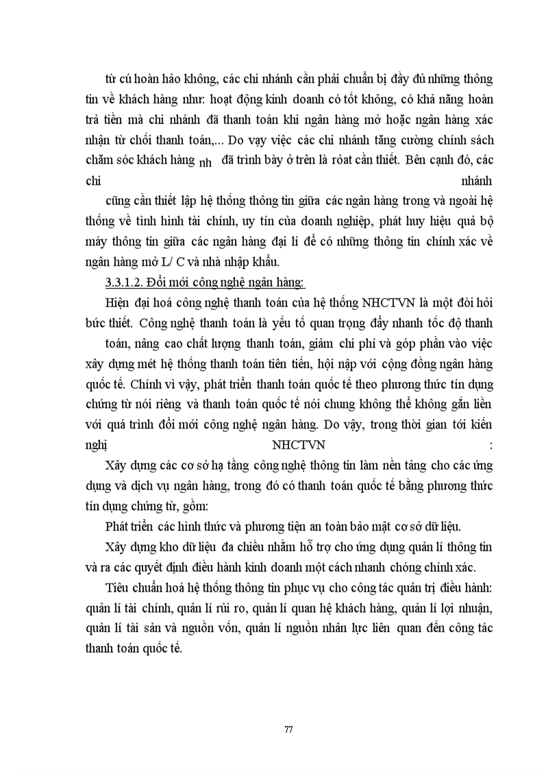image for page Một số giải pháp nhằm phát triển hoạt động thanh toán quốc tế theo phương thức tín dụng chứng từ tại Sở giao dịch I NHCTVN