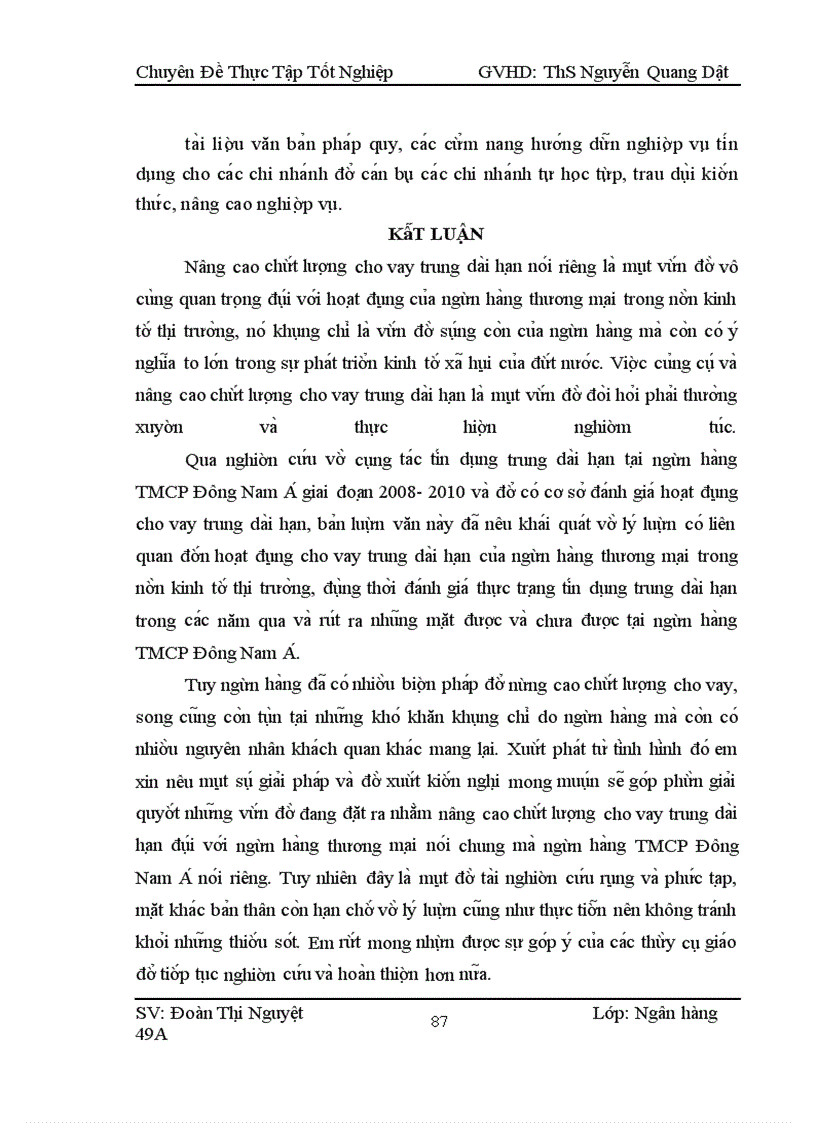 image for page Một số giải pháp nhằm nâng cao chất lượng cho vay trung dài hạn tại ngân hàng TMCP Đông Nam Á- Hội sơ