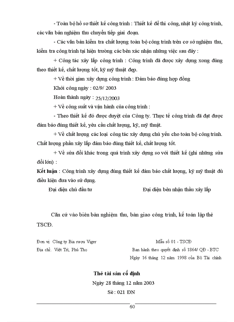 image for page Thực trạng kế toán TSCĐ tại công ty Bia rượu Viger