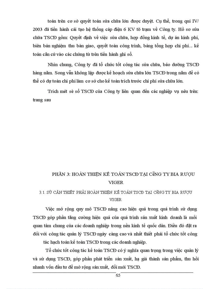 image for page Thực trạng kế toán TSCĐ tại công ty Bia rượu Viger