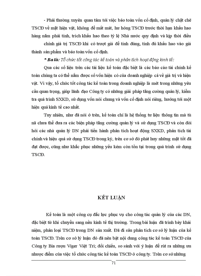 image for page Thực trạng kế toán TSCĐ tại công ty Bia rượu Viger