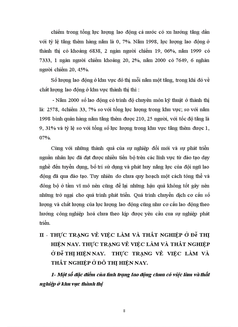image for page Việc làm, thất nghiệp ở đô thị thực trạng và giải pháp