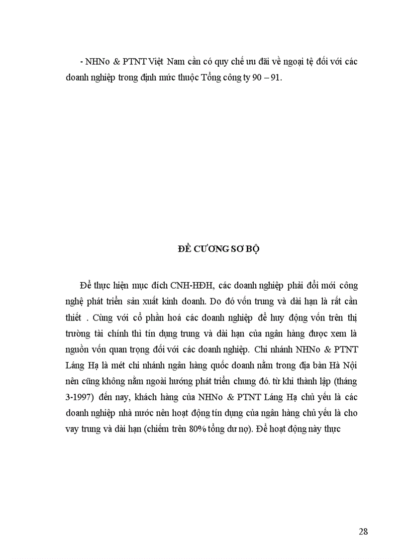 image for page Quản lý chất lượng tín dụng trung và dài hạn tại NHNo&PTNT Láng Hạ