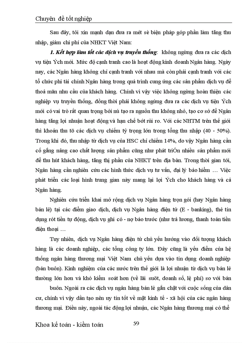 image for page Một số giải pháp nhằm tăng thu nhập, tiết kiệm chi phí, nâng cao kết quả kinh doanh tại NHKTVN