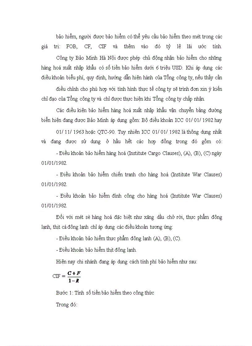 image for page Tình hình triển khai nghiệp vụ bảo hiểm hàng hoá xuất nhập khẩu vận chuyển bằng đường biển tại Bảo Minh Hà Nội