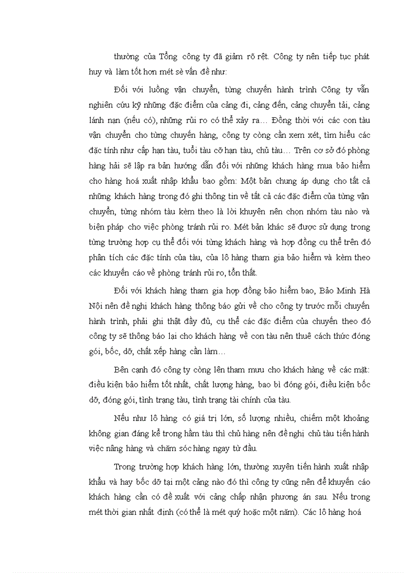 image for page Tình hình triển khai nghiệp vụ bảo hiểm hàng hoá xuất nhập khẩu vận chuyển bằng đường biển tại Bảo Minh Hà Nội