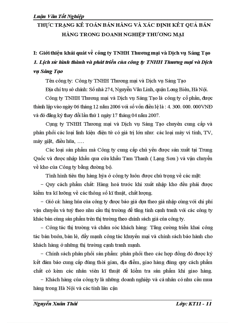 image for page Thực trạng kế toán bán hàng và xác định kết quả bán hàng trong doanh nghiệp thương mại