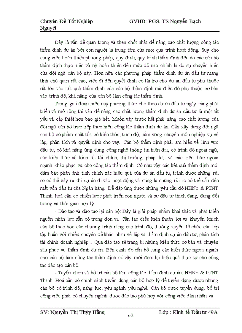 image for page Hoàn thiện công tác thẩm định dự án đầu tư tại ngân hàng nông nghiệp và phát triển nông thôn tỉnh Thanh Hóa