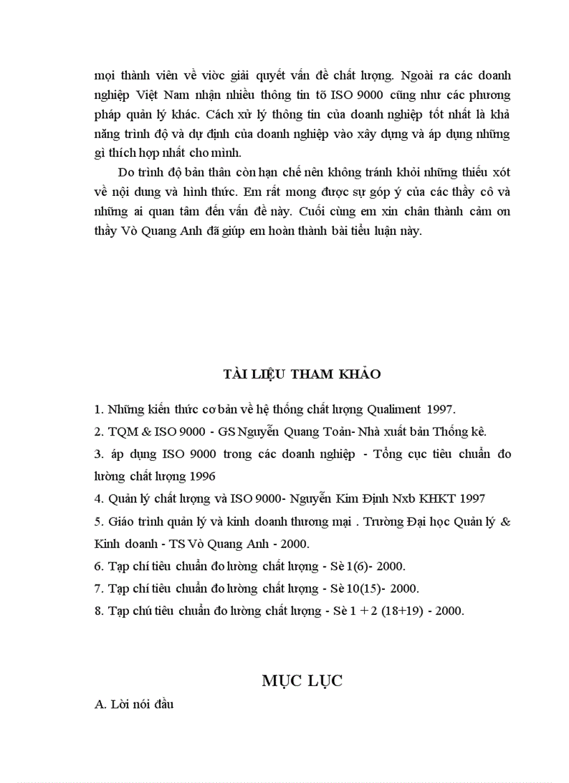 image for page ISO 9000 và nghiên cứu đề xuất mô hình quản lý chất lượng phù hợp với các doanh nghiệp Việt Nam