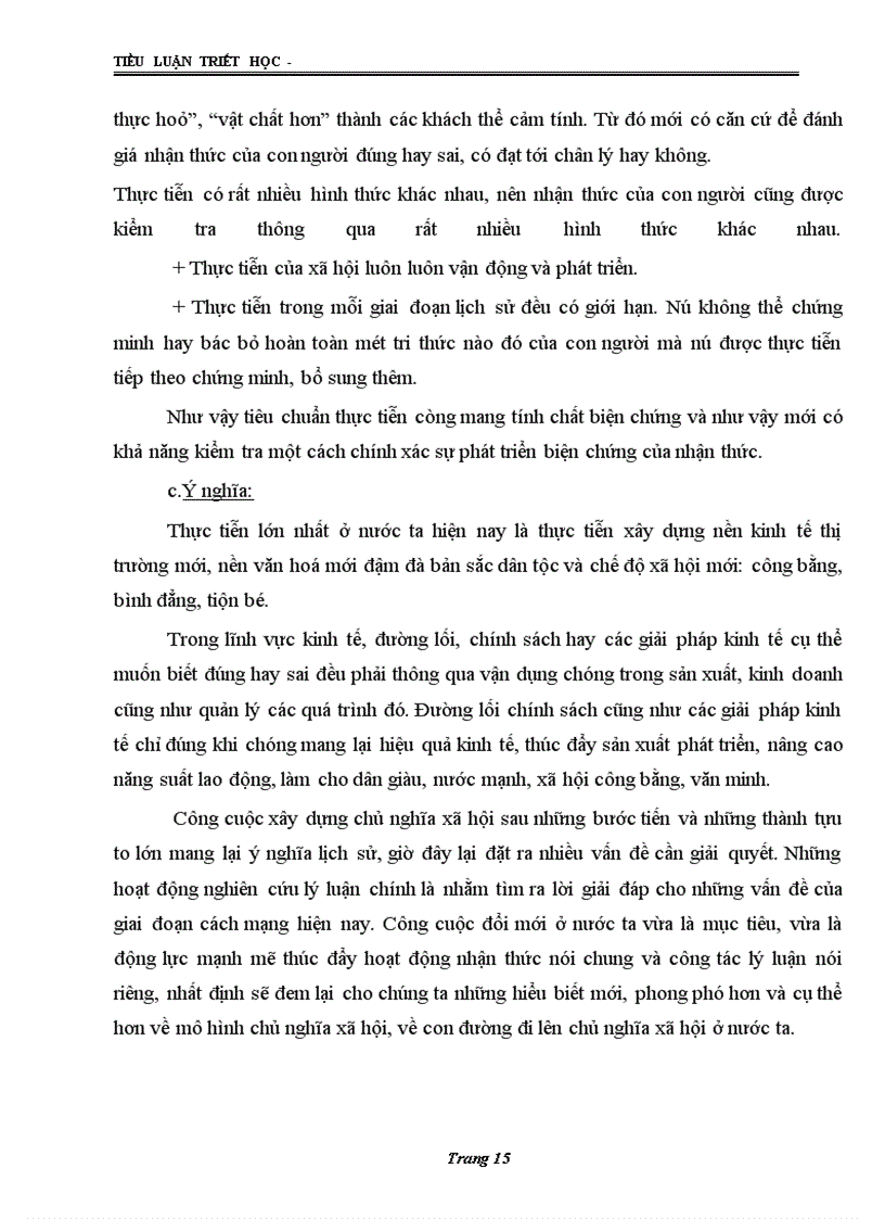 image for page Lý luận nhận thức, vận dụng quan điểm đó vào nền kinh tế Việt Nam trước và sau mười năm đổi mới đến nay