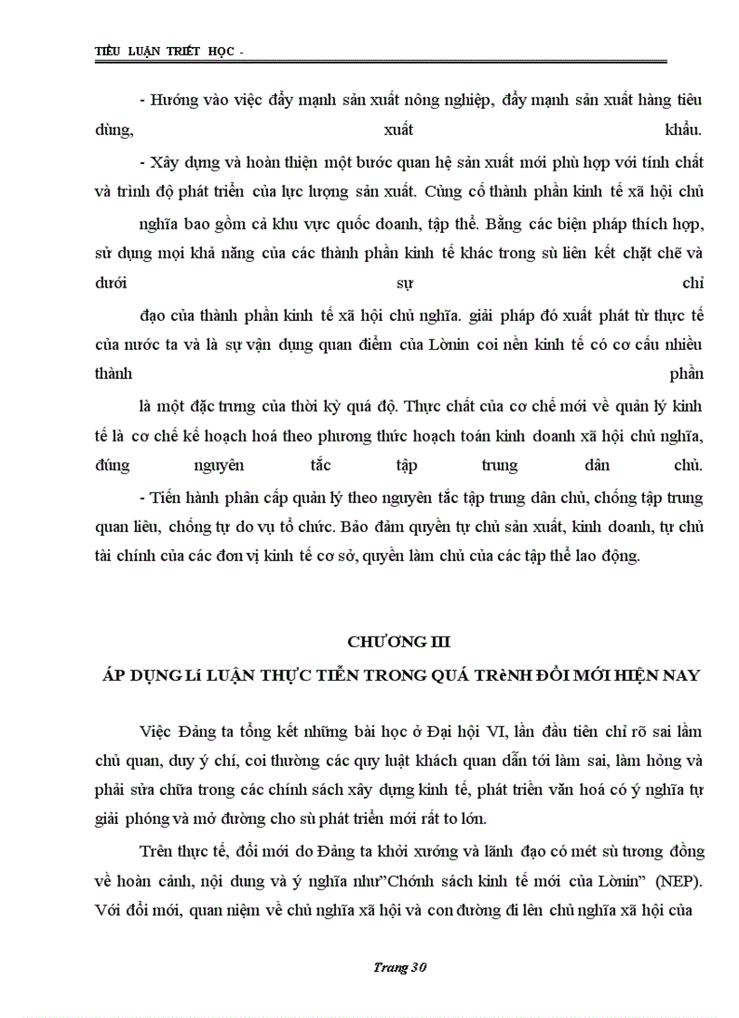 image for page Lý luận nhận thức, vận dụng quan điểm đó vào nền kinh tế Việt Nam trước và sau mười năm đổi mới đến nay